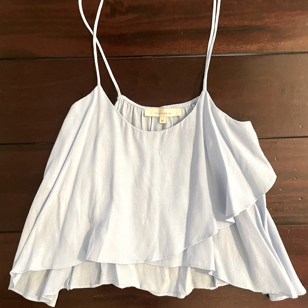 Size: Medium, blue tank top